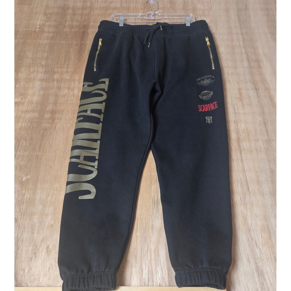 Scarface x Shoe Palace Black Graphic Jogger Sweatpants Mens XL World Is Yours
